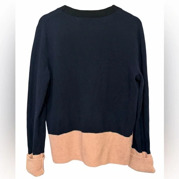 COS Navy and Pink Women's Cardigan - Casual - Wool - Size L - Picture 5 of 9